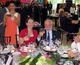 The California Native's Lee and Ellen Klein at luncheon in Mexico's Presidential Residence, Los Pinos.